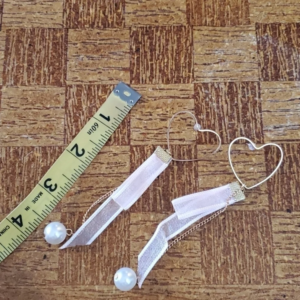 Unique Heart-shape Lace drop earrings jewelry